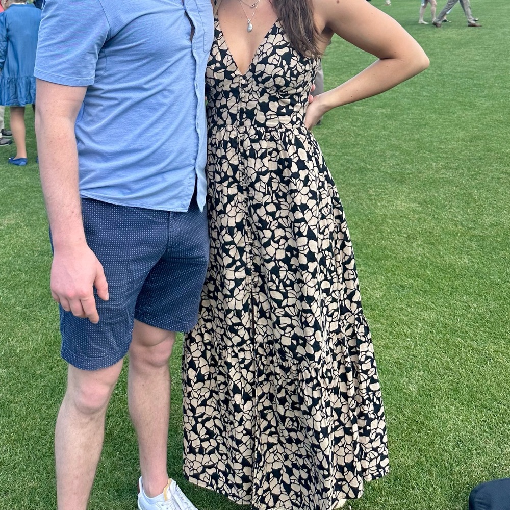 A&F Linen Blend Maxi Sundress